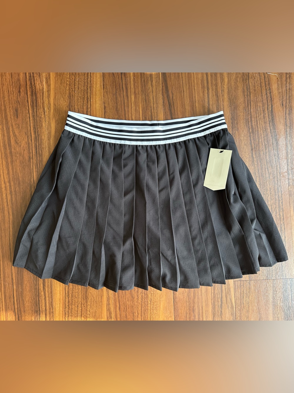 Avia Womens Pleated Tennis Skort Black with White Band Various Sizes, NEW